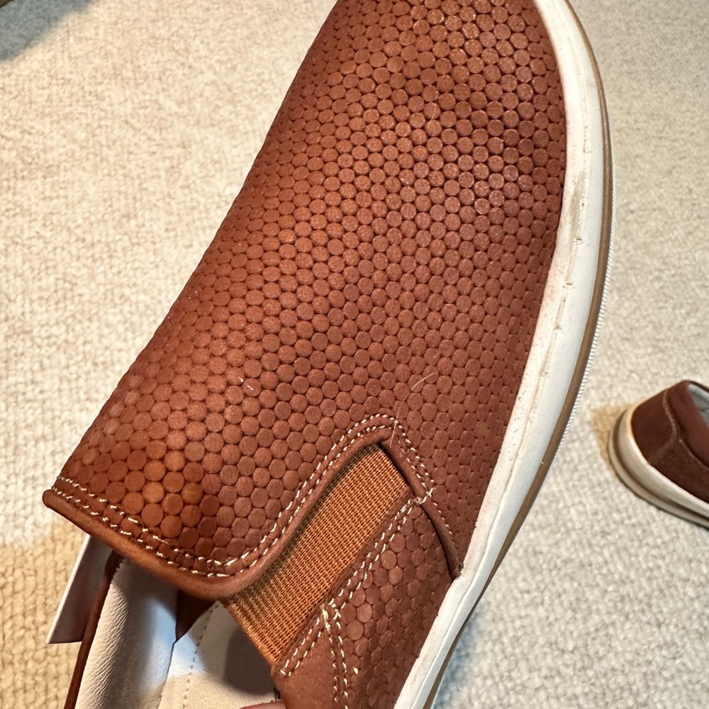 Brown Leather Slip-On Loafers